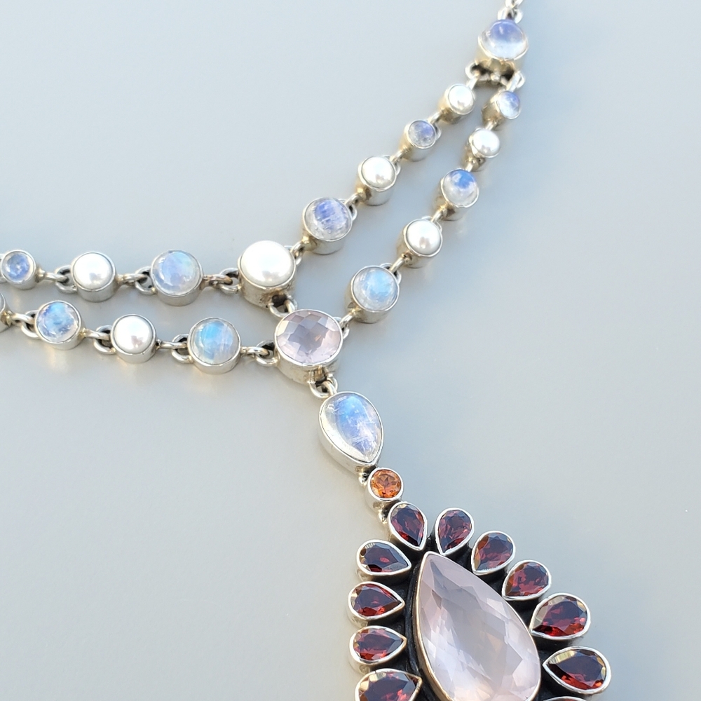Nicky Butler Limited RAJ Collection Multi Gemstone NB Necklace Sterling #28/75 - Picture 13 of 16